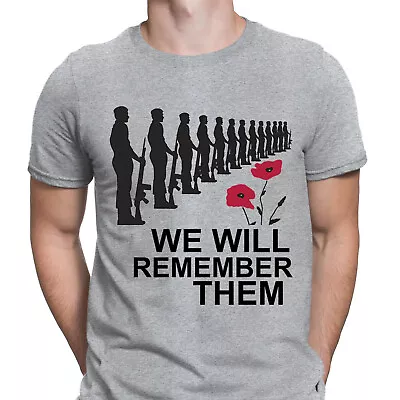Buy Remembrance Day Lest We Forget Poppy Flower Armed Forces Mens T-Shirts Top #UJV • 9.99£