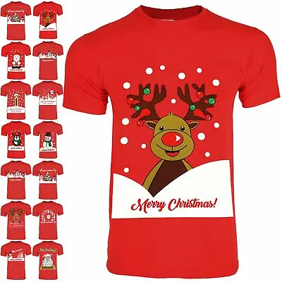 Buy New Mens Tree Xmas Christmas T Shirt Penguin Santa Reindeer Snowflakes Tee Top • 6.19£