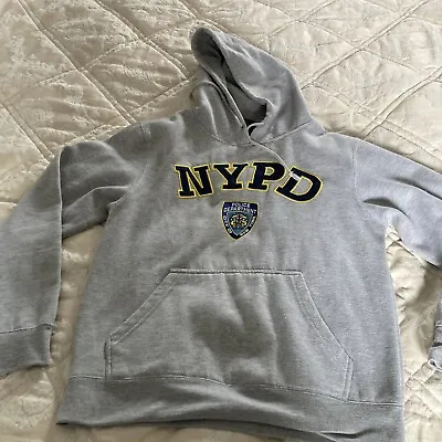 Buy NYPD New York Police Department - Grey Hoodie Sweatshirt - Men's Size Small • 10.50£