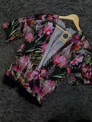Buy Warehouse Jacket Size Small Floral Open Lightweight • 12.99£