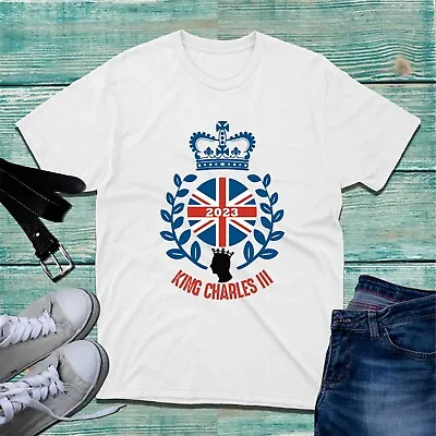 Buy King Charles III Coronation T-Shirt God Save The King Royal Crown CR III Tee Top • 9.99£