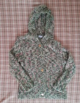 Buy M&S Per Una Gorgeous Chunky Knit Button Up Hoodie Cardigan Size L • 20£