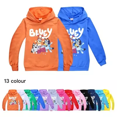 Buy Kids Bingo Bluey Print Casual Hoodie Long Sleeve Sweatshirt Pullover Jumper Tops • 12.69£