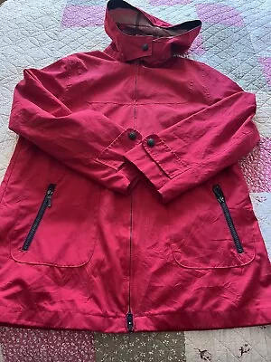 Buy Women’s Raincoat. Red Cotton.+ Hood Size M By Madison Blue Zips. Bust 44in. • 5£