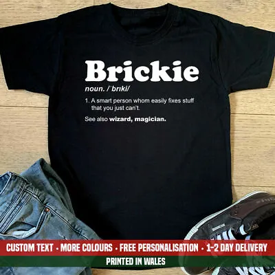 Buy Brickie T Shirt Funny Brick Layer Tradesman Birthday Father's Day Joke Gift Top • 13.99£