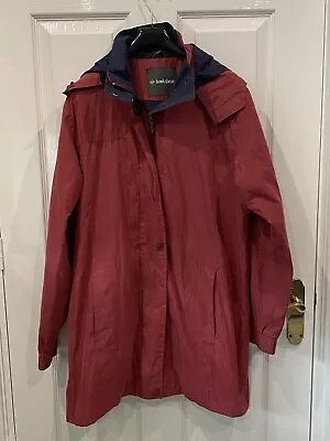 Buy Hawkshead Burgundy Rain Coat Size 12 Removable Hood. • 4.99£