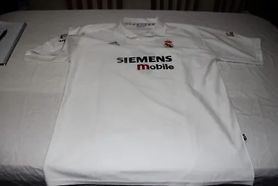 Buy T-Shirt Vintage Real Madrid Adidas T/XL Centenary No 7 Raul Siemens Mobi Shirt • 50.34£