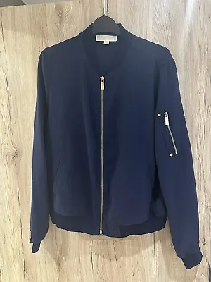Buy Michael Kors Ladies Lightweight Bomber Jacket Blue Size S - Worn Once  • 35£