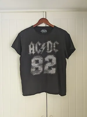 Buy Reckless Apparel AC/DC T-Shirt Medium Faded Black Cotton • 8.50£