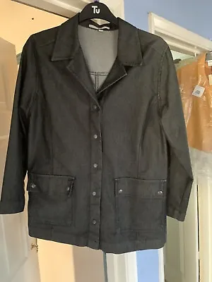 Buy H&M B.B Ladies Dark Grey Denim Unlined Jacket Size Medium • 4£