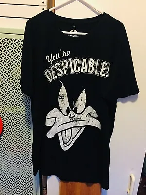 Buy Looney Tunes DAFFY DUCK YOU'RE DESPICABLE T-Shirt Black WARNER BROS • 13.63£