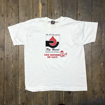 Buy FOTL Blood Donation T-Shirt Vintage Graphic Single Stitch Tee White Mens XL • 25£