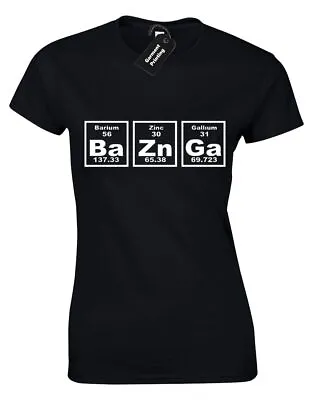 Buy Bazinga Periodic Table Ladies T Shirt Big Bang Theory Sheldon The Flash Geek Top • 7.99£