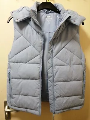 Buy Gilet Ladies Vest Hoodie Jacket Active Gilet Blue Size M 12-14/EU40-42 Full Zipp • 29.99£