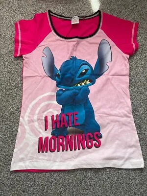 Buy Disney Stitch Pyjama Top Size 8-10 • 5.99£