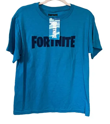 Buy Boys Blue Crewneck Fortnite T-Shirt Xl 14/16 Tee • 4.72£