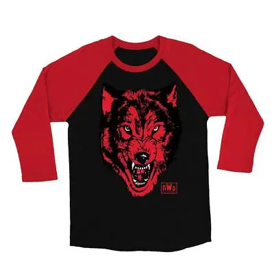 Buy Wwe Nwo “wolfpac” 3/4 Sleeve Raglan Shirt Wcw All Sizes New Scott Hall • 24.99£