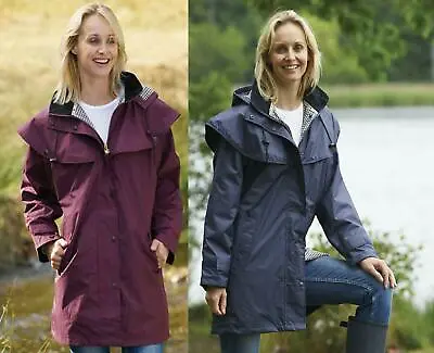 Buy Ladies Country Estate Windsor Waterproof Cape 3/4 Jacket Womens Riding Rain Coat • 27.95£