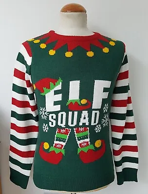 Buy Men’s  Christmas Elf  Squad Jumper, Size UK S  • 9.95£