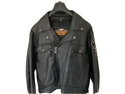 Buy Aire Valley Harley Davidson Leather Navarda Jacket Size Large L • 100£