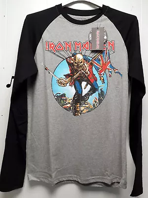 Buy Iron Maiden The Trooper Raglan T Shirt New Official Size Medium Rock Metal Punk • 19£