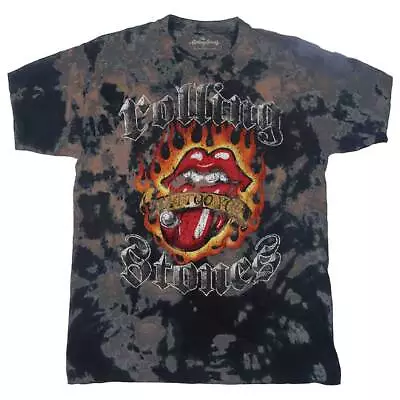 Buy The Rolling Stones Kids Tattoo Flames Dye Wash T Shirt • 16.95£