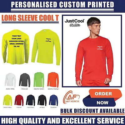 Buy Personalised Custom Long Sleeve Cool T-shirt Quick Dry Wicking Polyester JC002 • 11.99£