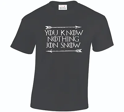 Buy You Know Nothing Jon Snow Game Of Thrones Inspired T-Shirt • 7.99£