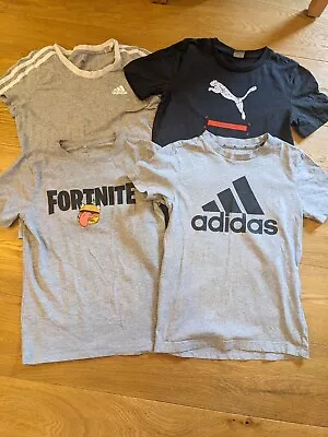 Buy Boys T-shirt Bundle Age 11-12 Adidas, Puma, Fortnite • 3.20£