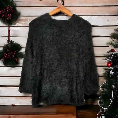 Buy Nic Zoe Black Metallic Sweater S NEW Eyelash Pullover Soft Cozy Goth Witchcore  • 24.86£