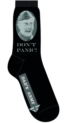 Buy Dads Army Dont Panic Black Socks One Size UK 7-11 OFFICIAL • 8.89£
