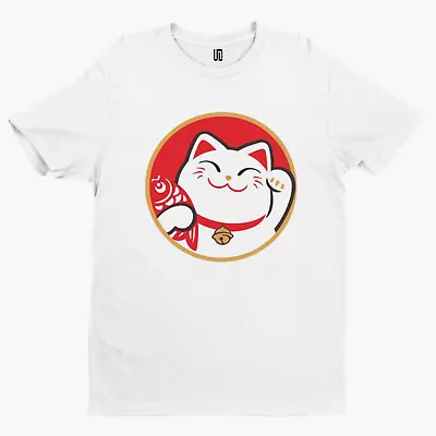 Buy Lucky Cat T-Shirt - Cartoon Tee TV Film Anime Retro Manga Japanese Tokyo • 8.39£