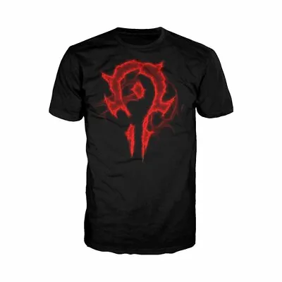 Buy Warcraft Horde Logo Saturated Official Men's T-shirt (Black) • 22.99£