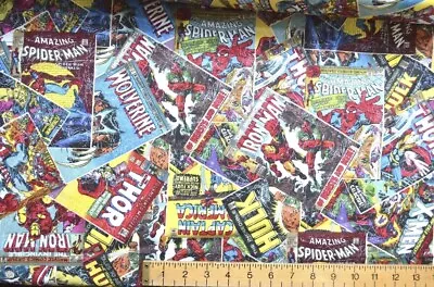 Buy Marvel Comic Licensed Printed Fabric 100% Cotton Sheet Craft Material 110cm Wide • 10.95£