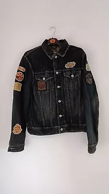 Buy Triple Five Soul Denim Jacket 100% Cotton Jacket Size M With Embroidery Patches  • 24.99£