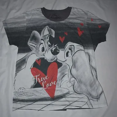 Buy Lady And The Tramp Ladies T Shirt Disney Store Sz XL • 12.24£
