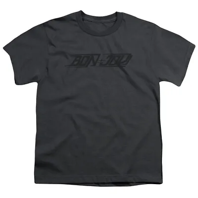 Buy Bon Jovi New Logo Kids Youth T Shirt Licensed Music Merch Rock Tee Charcoal • 14£