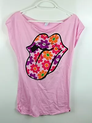 Buy Rolling Stones Women's Bigger Bang Tour 2006  T-Shirt, Size XL Baby Pink Tongue • 9£