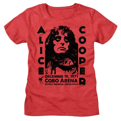 Buy Alice Cooper Live Cobo Arena Detroit 1971 Women's T Shirt Shock Rock Tour Merch • 24.81£