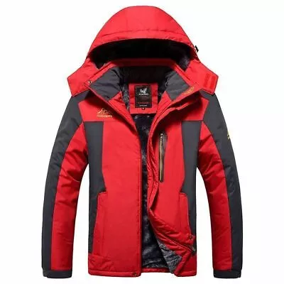 Buy Winter Mens Waterproof Fleece Lined Jacket Warm Mountain Jackets Windproof Coats • 34.79£