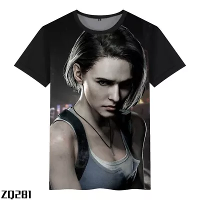 Buy Resident Evil 3: Remake T-shirt Short Sleeve Tyrant/Jill Printed Clothes Unisex • 29.70£