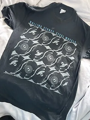 Buy Rolling Stones T Shirt 1989 North America Tour  Steel Wheels Vintage Original • 40£