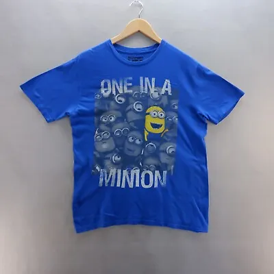 Buy Despicable Me T Shirt Large Blue One In A Minion Cotton Graphic Print Mens • 9.02£