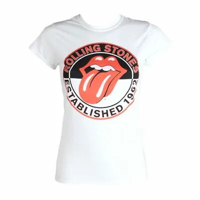 Buy Women's The Rolling Stones Est 1962 White Fitted T-Shirt • 12.95£