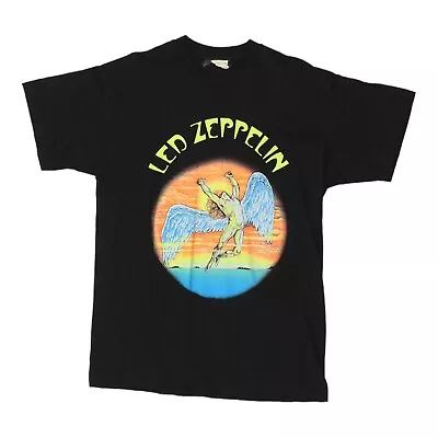 Buy Led Zeppelin Mens Black Tshirt | Vintage 90s Single Stitch Rock Band Music VTG • 60£