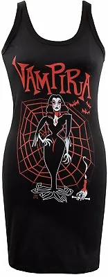 Buy Womens Vampira Dress Gothic Goth Spider Web Horror Halloween Vampire S-xl • 27.50£