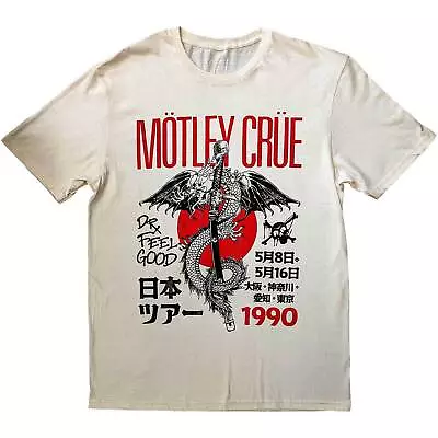 Buy Motley Crue Dr Feelgood Japan Tour 1990 Beige Shirt S-XXL Official Band T-shirt • 25.01£
