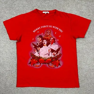 Buy Star Wars X Junk Food T Shirt Women Size M Red Short Sleeve Merry Force With You • 10.76£