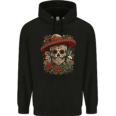 Buy Los Muertow Sugar Skull Day Of The Dead Mens 80% Cotton Hoodie • 19.99£
