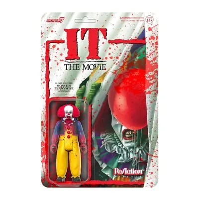 Buy IT - The Movie - Pennywise (Blood Splatter) - ReAction Figure NEW 09554689 • 17.23£